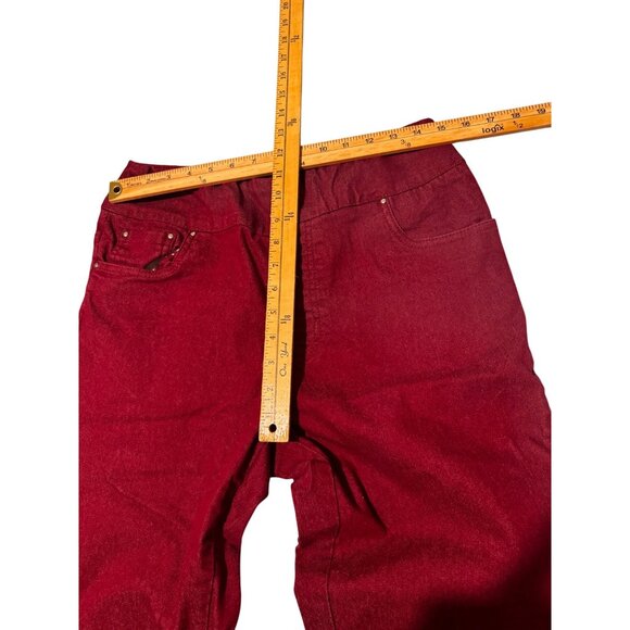 Blair Womens 10MS Burgundy Denim Stretch Pants - Picture 7 of 7